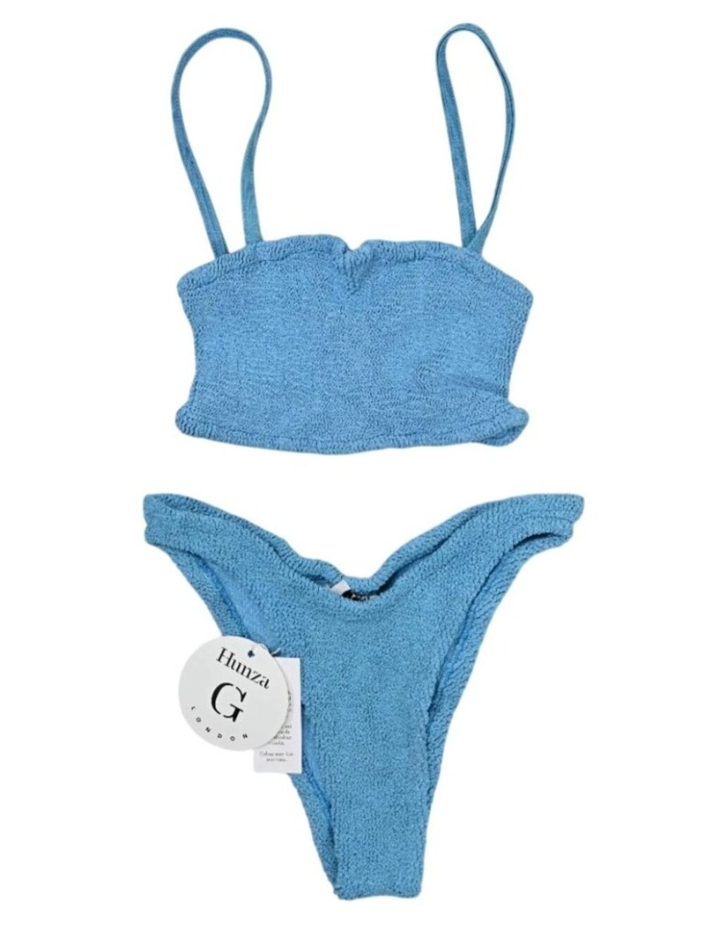 Hunza G Crinkle Bikini Set in Blue